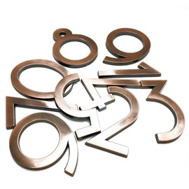 Diggoo 20 Pack Mailbox Numbers 0-9, 2.76 Inch High, Door Address Numbers Stickers for Apartment, House, Room, Office, Cars, Trucks, Bronze Plating Process Number Sign