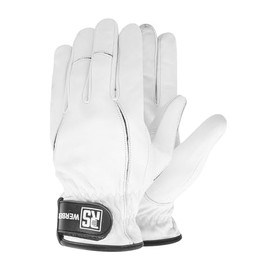 RS Werber Assembly Gloves Made of Goat Grain Leather, Size 11, 1 Pair/White/Type Mechanics/The Most Comfortable Leather Glove on the Market/Work Gloves Leather/Leather Gloves/with Velcro Fastening