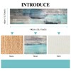 Rustic Table Runner Linen Teal Boho Table Runner Modern Turquoise