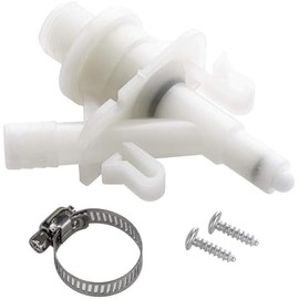 Upgraded RV Water Valve Replacement Kit for Pedal-Flush Toilets - Compatible with Sealand Dometic 300, 301, 310, 311, 320, 321 (385311641) - Hardware Included - 2024 Model