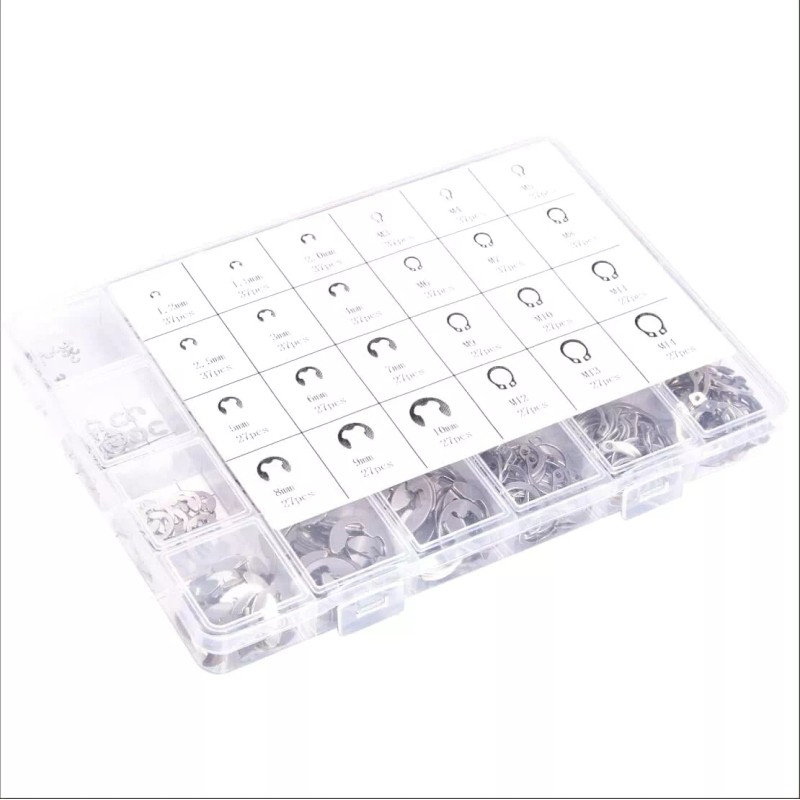 Unbranded 327Pcs Stainless Steel E-Clip Circlip Kit Retaining Ring Assortment
