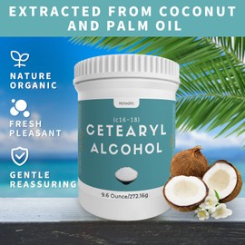 9.6 Ounce Cetearyl Alcohol for Making Lotions, Premium Cetearyl Alcohol Granules, Smooth and Emollient, Fresh and Pleasant, Suitable for Making Conditioners, Scrubs, Creams and More
