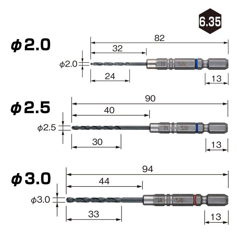 VESSEL Cushioned Drill Bit<鉄工用> -