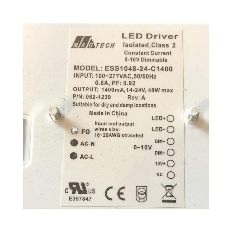 Magtech ESS1048-24-C1400 14-24Vdc, 1400Ma, Constant Current, 48 Watt