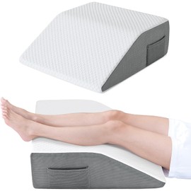 Cozymaker - Almohadas ajustables de elevación de piernas para hinchazón, gel de enfriamiento de espuma viscoelástica para después de la cirugía, ciática espalda, rodilla, cadera, tobillo, alivio del
