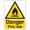 V Safety Danger Fire Risk - Portrait 200 x 300mm