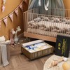 Bamboo Under Bed Storage Containers with Wheels, 2 Pack Under