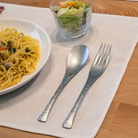 VINTAGE INOX Vintage Impression Dinner Fork, Made in Japan, Cafe, Restaurant, Stainless Steel, Aging, Unbreakable, Dishwasher Safe, Silver