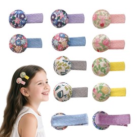 YDDXAQHB 20 pcs Girl Hair Clips Cute Small Cloth Wrapped Floral Print Clips Metal Alligator Clip for Baby， Girls，Women，Adolescent Hair Accessorie(Flower)