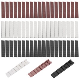 Sixfolo Pack of 60 Furniture Wedges, Furniture Leg Levelling Underlays, Plastic Furniture Wheel Chocks, Small with Integrated Target Breakpoints for Furniture, Table, Chair, Cupboard (Black, White,