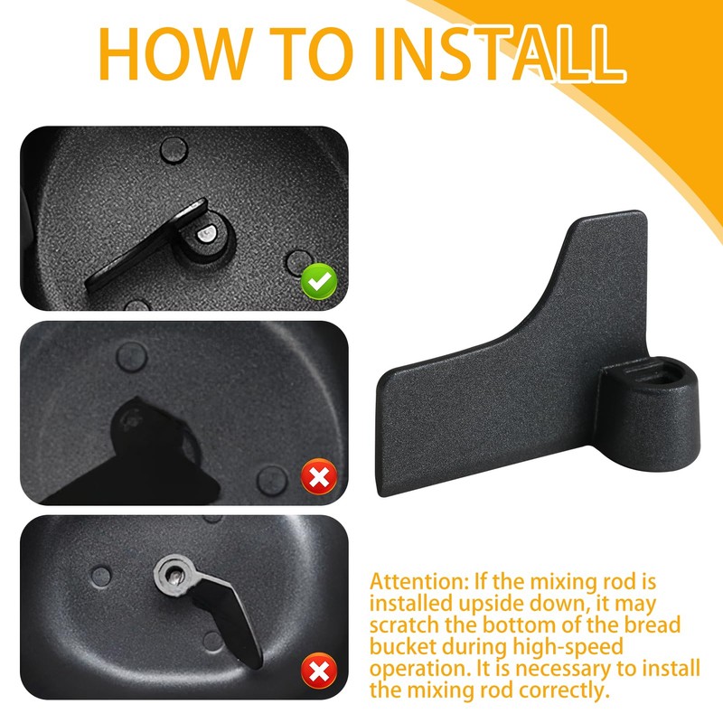 Bread Maker Paddle Compatible with Panasonic BreadMaker, Replacement Mixing Paddles