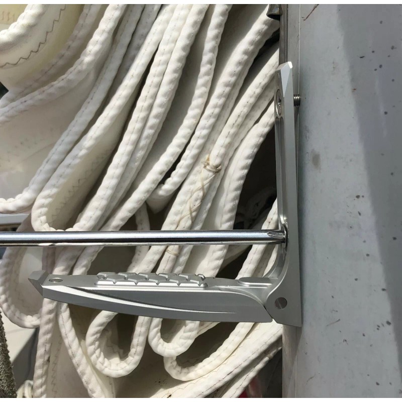 Lunar Marine Aluminum Folding Mast Step Black Anodized Titanium Pin