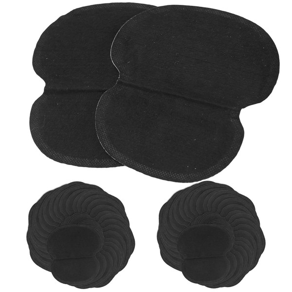 Underarm Sweat Pads, Pack of 60 Black Underarm Sweat Pads, Sweat-Free Underarm Protection, Super Thin Fleece Underarm Sweat Pads, Comfortable Underarm Protection for Men and Women