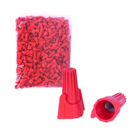ZONE INDUSTRY CORP. 500 PCS Red Winged Wire Connectors, AWG 22-6, Easy Twist-on Screw on Ribbed Cap for Quick Connection, Insulated Insertion Electrical Wire Nuts with Spring, UL Listed, Red