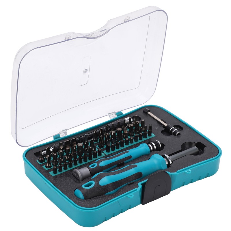 57Pcs Ratchet Screw Set Driver Bits with Socket Handle Manual