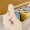 Creative Deco Unpainted Wooden Toolbox Storage Box with Handle |