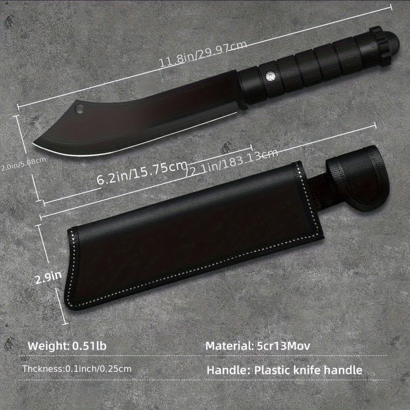 Kitchen Knife, Fixed Blade with Sheath, Multi-purpose Household, Camping, Barbecue,