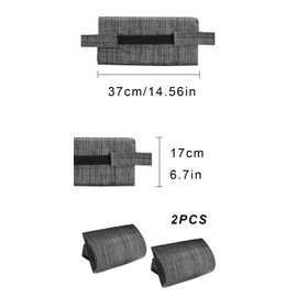 LNGJIN Pack of 2 pillows, neck pillows, deck chair pillow, garden chair, neck cushion, rectangular neck support pillow, neck pillow for deck chair, chair cushion, suitable for garden deck chairs