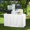 Folding Table Cover, Fitted Tablecloth for 4-Foot Folding Table, White
