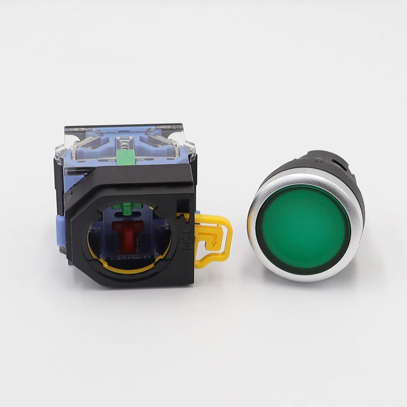 TWTADE / 2pcs 22mm Panel Mount 10A 440V 1NO 1NC