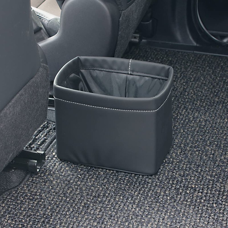 Tsuchiya Yak ZE-55 Car Trash Can Leather Dust, Large