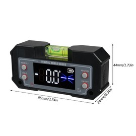 Digital Angle Gauge Liquid Leveler Finder Inclinometer Bevel Gauge XY Axis for Woodworking Sawblade 3D Printer Tools Strong Magnetic Base Measures 4 x 90° Range with Clear Display and Digital Protractor for Absolute and Relative Measurement