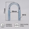 SKIR'CO (Pack of 2) Zinc Plated Round U Bolt M10