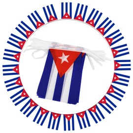 Cuba String Flag Pennant Banner - 38 Flags, 42 Feet Small Mini Cuban Flags Bunting Banner for Country Decoration, School, Party, Sports Events