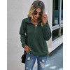 PRETTYGARDEN Women's Casual Long Sleeve Lapel Zipper Sweatshirt Drawstring Loose