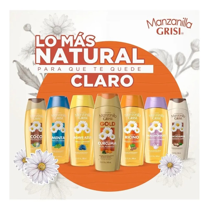 Shampoo Ácido Hialurónico Manzanilla Grisi 400ml