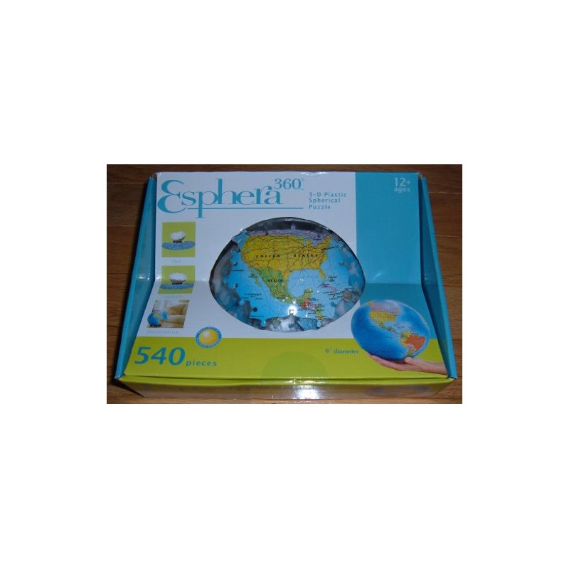 Warren Puzzle Esphera 360 9" 540 Pieces Plastic Globe by