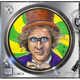 Plastic Waffles DJ Willy Wonka Gene Wilder #1  Slipmat Turntable 12" Record Player, Audiophile