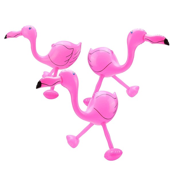 CCINEE 3 Pack Inflatable Flamingos Inflatable Toys Fancy Dress Party Hawaiian for Luau Party Decorations