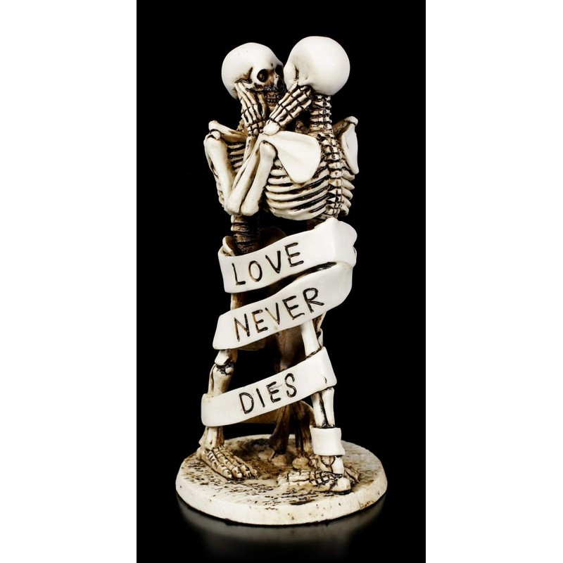 Skeleton Gothic Figures - Love Never Dies Banderole | Skeleton