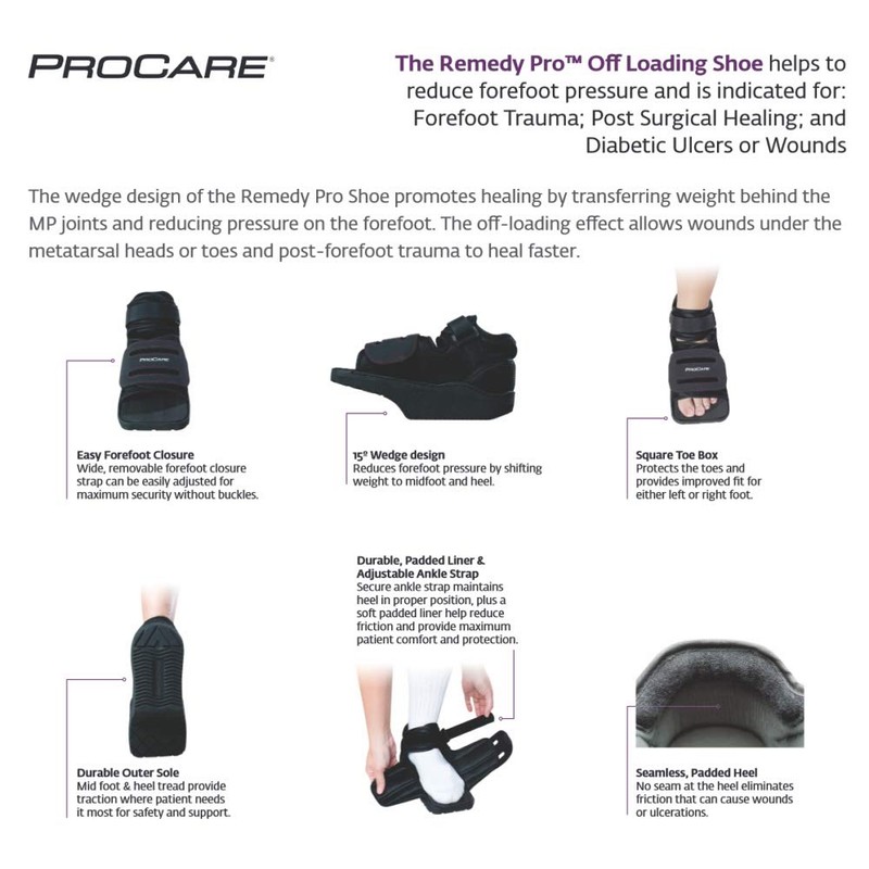 Procare Remedy Pro Off Loading Post-Op Shoe, Large