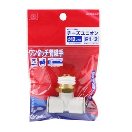 SK11 One-touch Pipe Fitting Double Ended Cheese Union for 0.5 inch (12 mm) Hose R1/2 KQ2T12-04AS