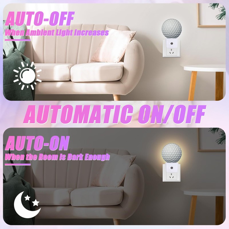 GANTINIR Golf Ball Night Light Sport Ball Night Lights LED