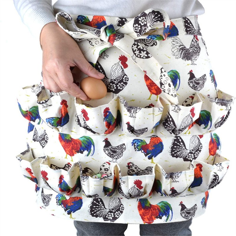 Chicken Egg Collecting Apron 12 Deep Pockets for Hense Duck