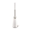 simplehuman Toilet Brush with Caddy, Stainless Steel, White