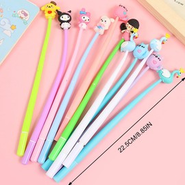 Cartoon Gel Pen for Children, 15 Pieces Funny Gel Pen Set, Awards for Stationery Supplies for Students, for Children's Birthday Party Favours, Party Bags, Children's Birthday Party Bags
