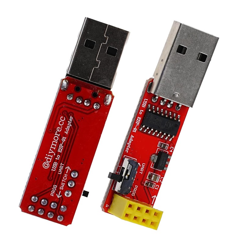 A-DIGISHUO 2Pcs USB to ESP-01 Adapter | ESP-01S Programmer ESP8266