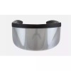 Unbranded Shield Visor Sunglasses Futuristic Face Shield Black Frame Silver