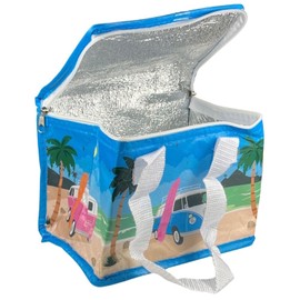 Puckator Cool Lunch Bag VW Volkswagen T1 Waves are Calling Design Made from Rec' Plastic Bottles - Insulated Lunch Bag for Women Men Children Lunch Box Bag for Work & School Beach Picnic Accessories