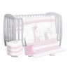 BabyBaby Set Edredón Para Cuna Cama Corral Safari Rosa