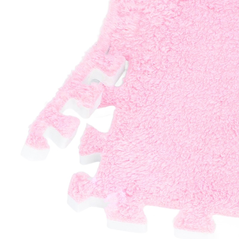 10pcs Plush Foam Floor Mat Prevent Slip Cuttable Thickened Interlocking