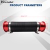VVORHSBELL 76mm Cold Air Intake Hose Universal 3" Expandable Aluminium
