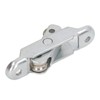 FLEXMAN 4Pcs Wheel Roller Pulley with Slot, Stainless Steel Sliding