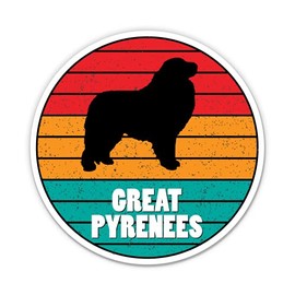 Squiddy Great Pyrenees Dog - Vinyl Sticker Decal for Phone, Laptop, Water Bottle (3" Wide)