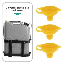 LT Easiyl 10PCS Yellow PE Plastic Fuel Gas Can Vent Cap Replacement Compatible with Universal 3/5 Gal Non-vented Plastic Fuel Gas Cans 6cmx2cm