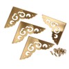 4-Pack Brass Corner Protectors with Installation Nails - Edge Safety